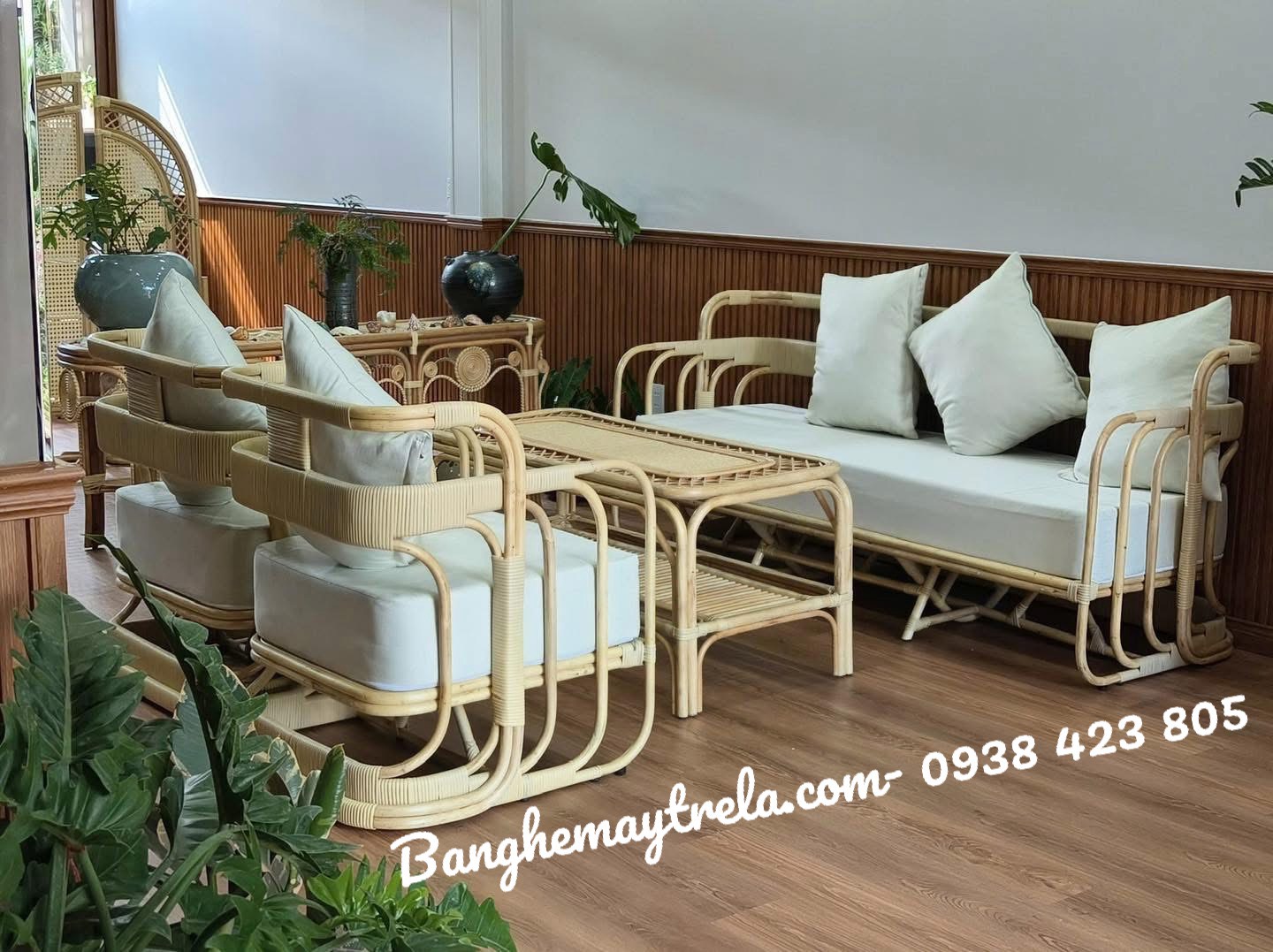 Sofa mây tre đan- Bàn ghế mây phòng khách